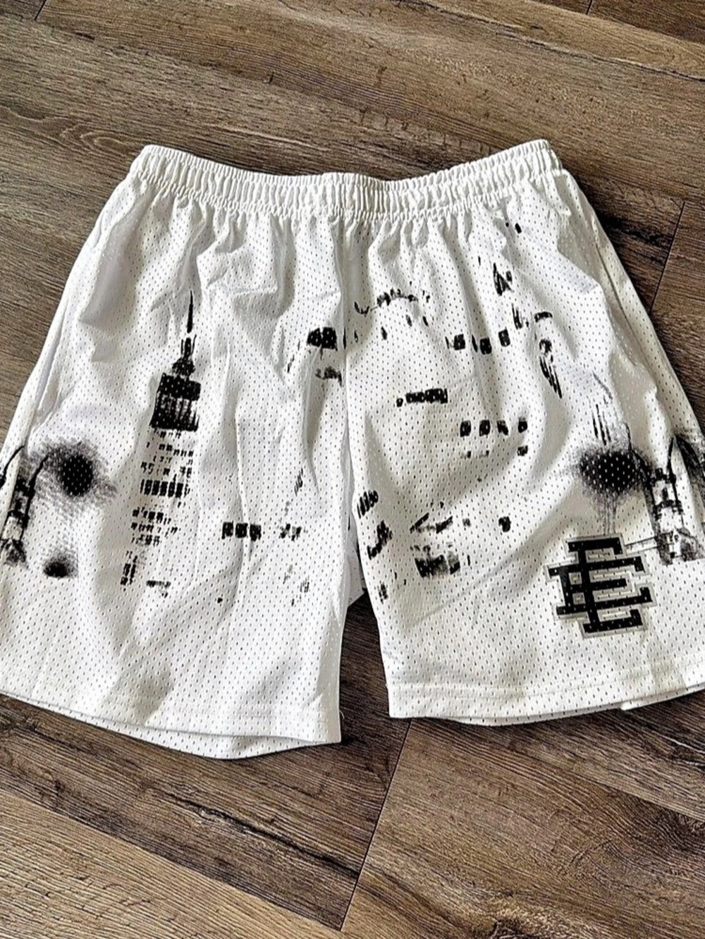 Eric Emanuel EE Basic Short White Skyline Athletic Shorts White & Black